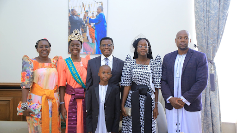 Katikkiro Mayiga Urges Youth to Embrace Courage as He Welcomes Little Miss Uganda at Bulange